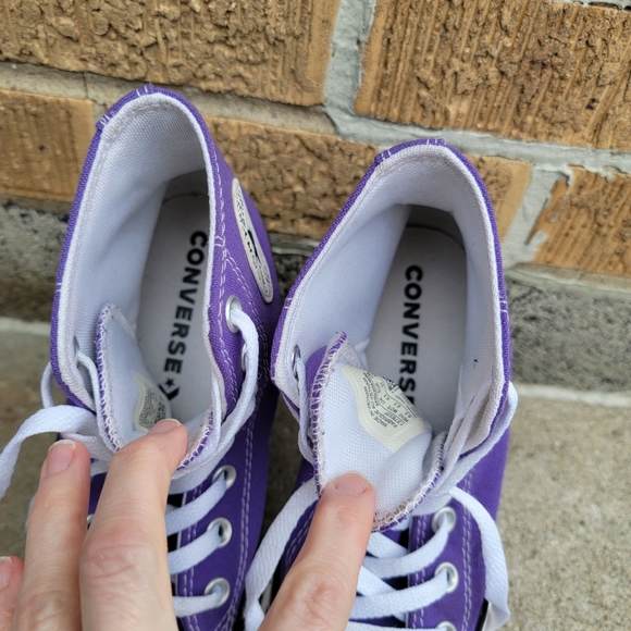 Converse All-Star Chuck Taylor Purple Canvas Hi-top Sneakers 6.5 - Picture 11 of 15